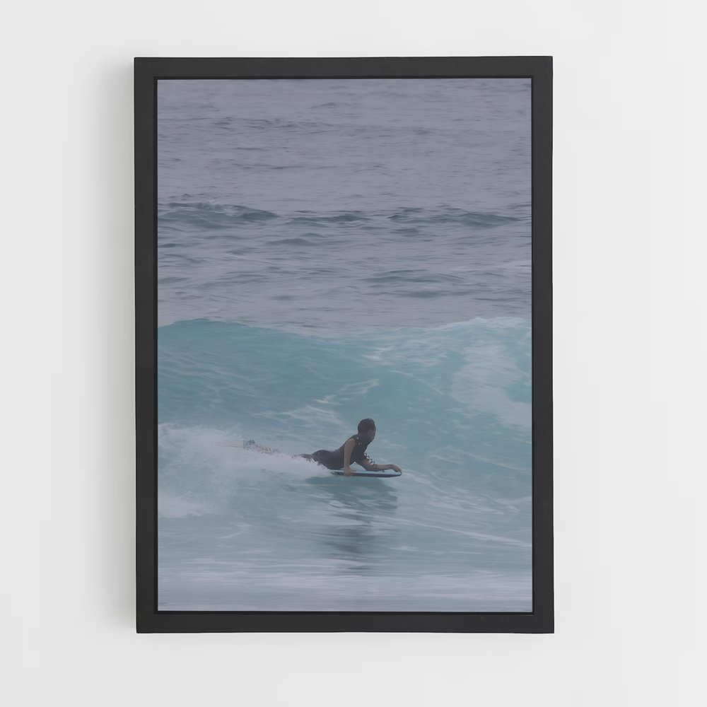 Poster Vague Électrique – affiche Bodyboard (vue 2)